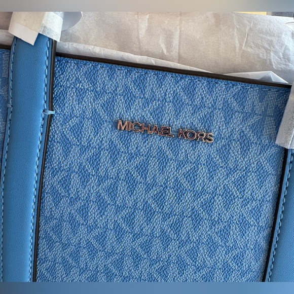 Michael Kors Small Pratt Tote in Pacific Blue – Brand New With Tags - Picture 11 of 16